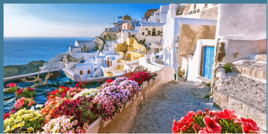 Santorini coastal view