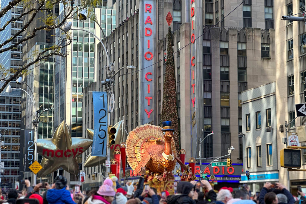 Street parade near Radio City Music Hall in New York City